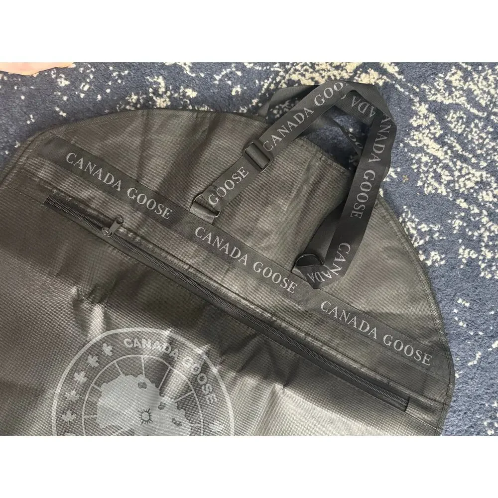 Canada Goose Black Wardrobe Garment Bag Zip Snap Handle Dust Bag Coat Protector